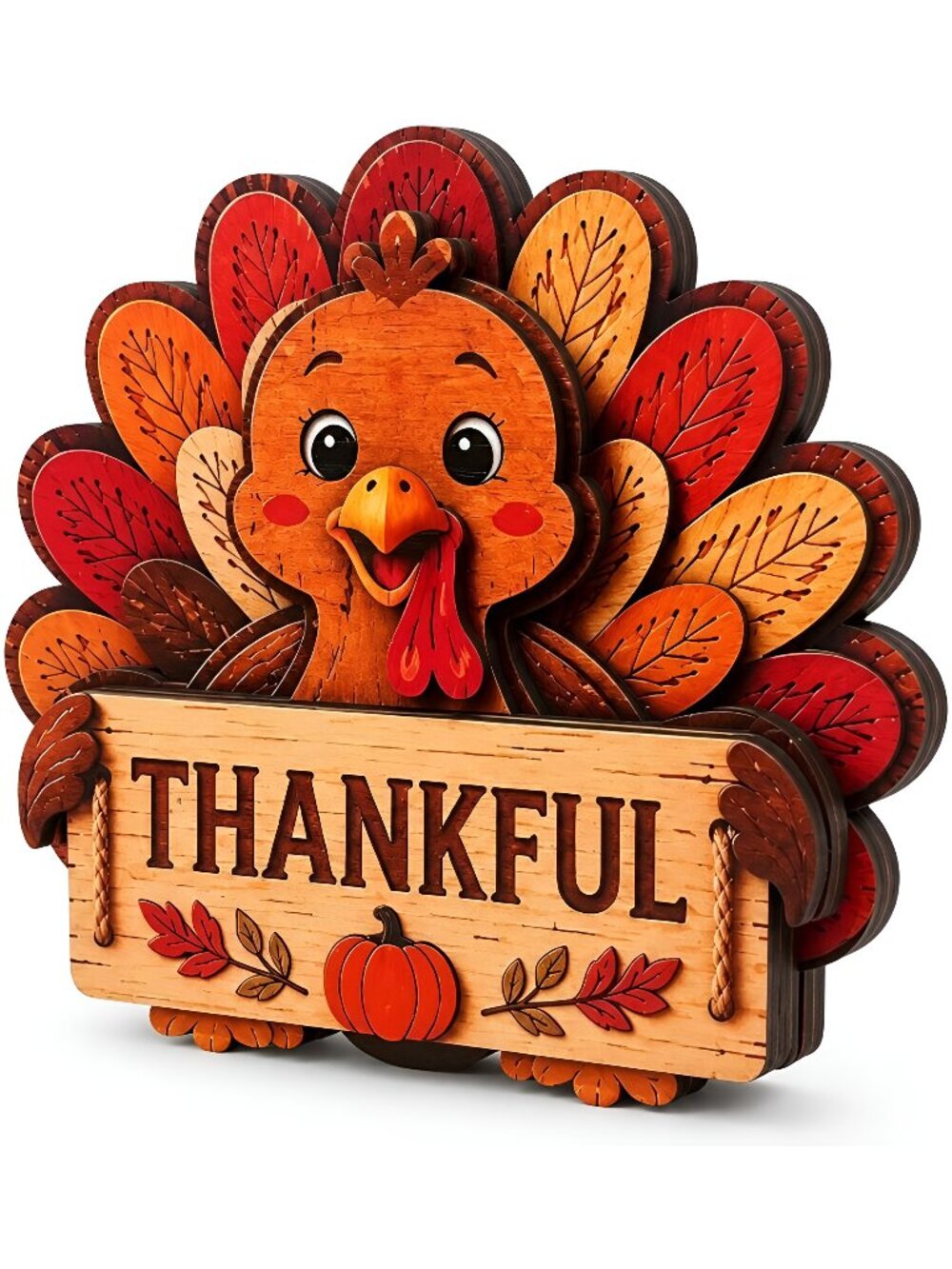 Thanksgiving Turkey Decor, Pumpkin Farmhouse Fall Sign, Wooden Thanksgiving